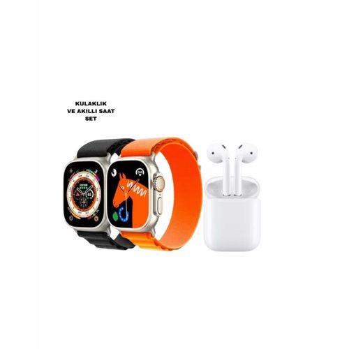 S8 Ultra Akıllı Saat + Gürültü Önleyici Kablosuz Kulaklık Seti