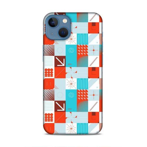 Apple iPhone 13 Mini Uyumlu Kılıf Insomnia (33) Hybrid Kılıf Turkuaz Kırmızı