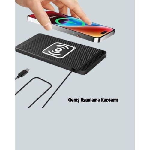 Araç İçi Kablosuz Şarj Pedi – Manyetik Güçlü Tutuş, Hızlı Şarj Özelliği