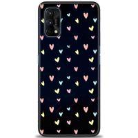 Realme 7 Pro Kılıf HD Baskılı Kılıf - Mini Mini Kalpler + Tam Ekran Koruyucu