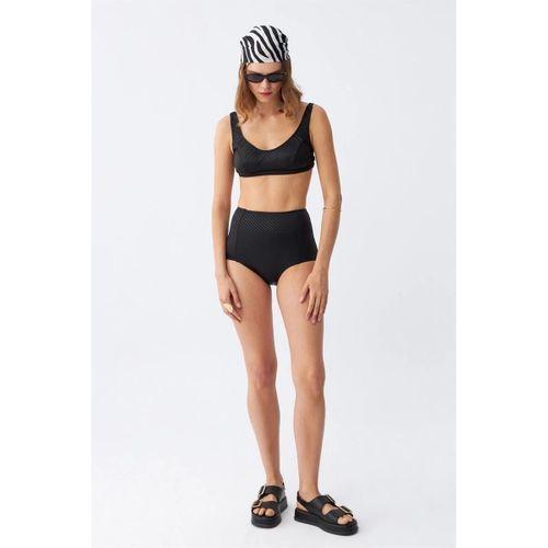 Kadın Basic Siyah Pedli Yüksek Bel Bikini Takımı