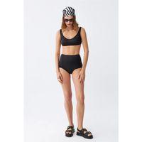 Kadın Basic Siyah Pedli Yüksek Bel Bikini Takımı