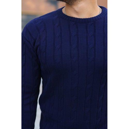 Erkek örgü Desen Bisiklet Yaka Kazak