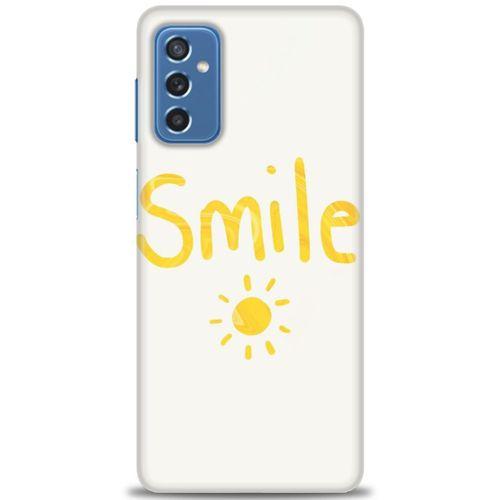 Samsung Galaxy M52 5G Kılıf HD Baskılı Kılıf - Smile Güneş + Tam Ekran Koruyucu