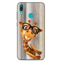 Lopard Huawei Y7 Prime 2019 Uyumlu Kılıf GameX (43) Thin Fit Kılıf Gözlüklü Zürafa