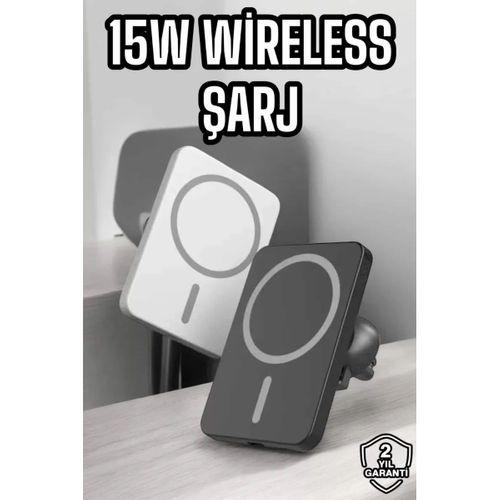 İos Uyumlu Manyetik Tasarım Magsafe İphone 12/13/14/15 Araç Şarjı