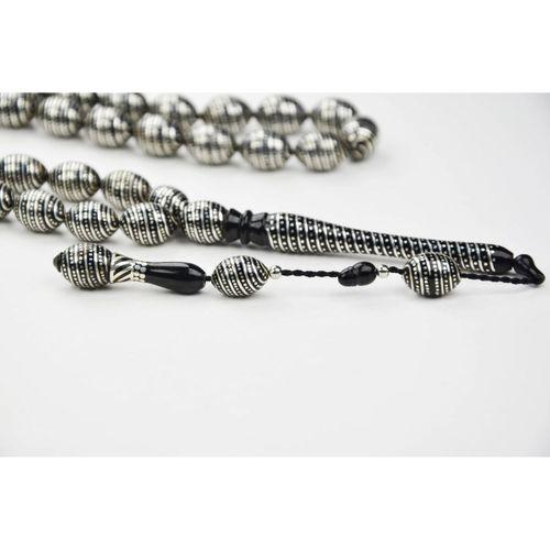 Nokta-i Süveyda Gümüş İşleme Badem Kesim Oltu Taşı Tespih