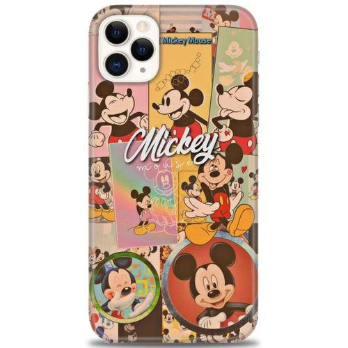 iPhone 11 Pro Kılıf HD Baskılı Kılıf - I Love Mickey + Tam Ekran Koruyucu
