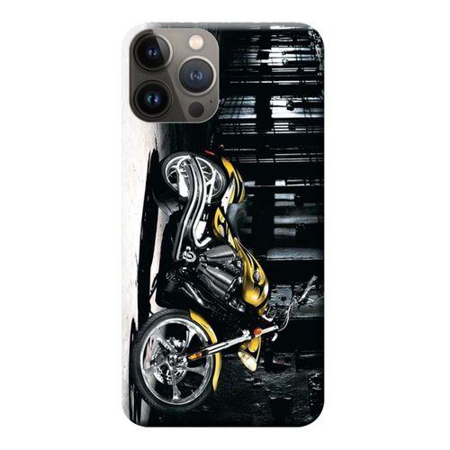 iPhone 13 Pro Max Uyumlu Kılıf Motorsiklet Baskılı Esnek TPU Silikon