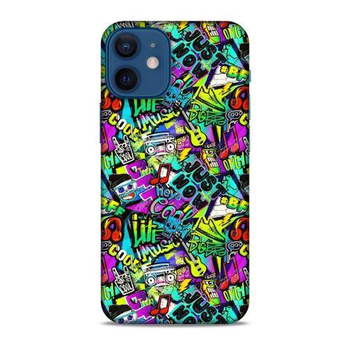 Graffitix (9) Desenli Silikon Kapak Apple iPhone 12 Mini Kılıf
