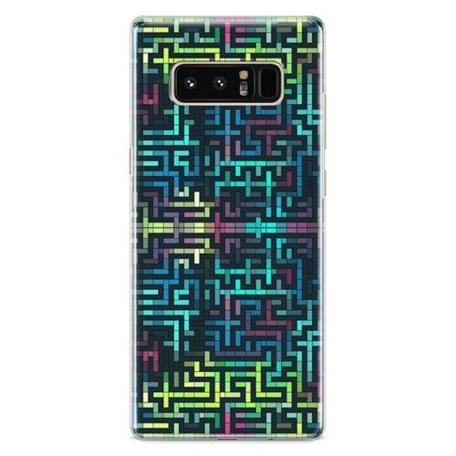 Samsung Galaxy Note 8 Kılıf Labirent Colorful Arka Kapak Koruma Desenli Full Koruyucu