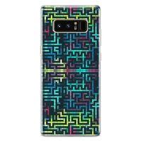 Samsung Galaxy Note 8 Kılıf Labirent Colorful Arka Kapak Koruma Desenli Full Koruyucu