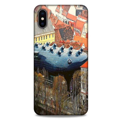 Apple iPhone XS Max Kılıf Dünya Mimarisi (32) Soft Silikon Kılıf Kunsthaus Müzesi Avusturya