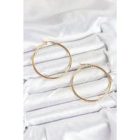 316L Çelik Gold Renk 45 mm Halka Kadın Küpe