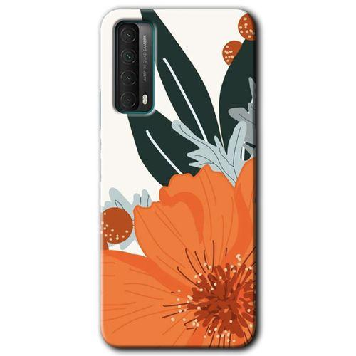 Huawei P Smart 2021 HD Baskılı Kılıf + 9D Tam Ekran Koruyucu - Portakal Çiçeği