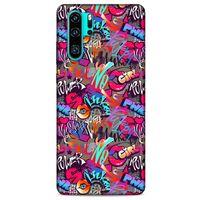 Graffitix (8) Desenli Silikon Kapak Huawei P30 Pro Kılıf