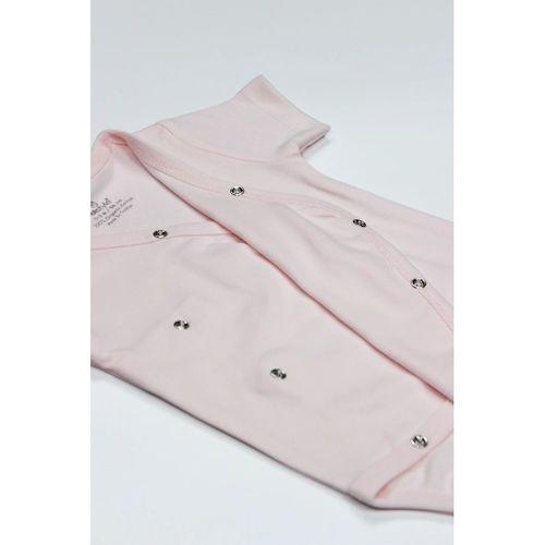 Bistyle Organik Natural Basic Style Kruvaze Yarım Kol Body Bs17101 Pembe