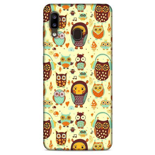 Baykuşlar (28) Desenli Silikon Kapak Telefon Kabı Samsung Galaxy A20 Kılıf