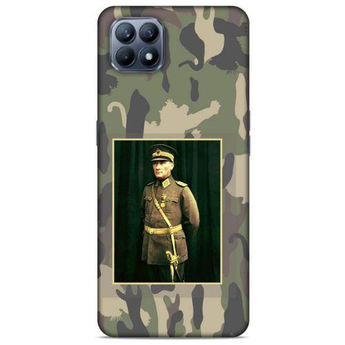 Huawei P40 Lite Kılıf Atatürk (13) Silikon Kap Kamuflaj