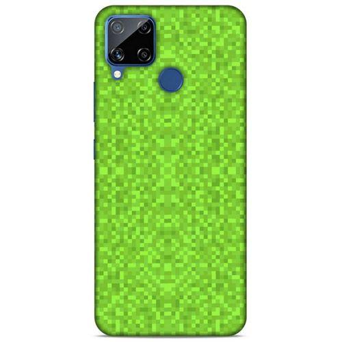 Lopard Oppo Realme C15 Uyumlu Kılıf PiXel (2) Kabı Yeşil Kahve