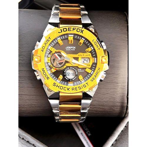 Joefox Çelik Kordon Dijital Ve Analog 2 Yıl Garantili 3 Atm Suya Dayanıklı Erkek Kol Saati JOE.CL11