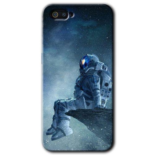 Potkal Hediye Fabrikası Realme C2 Kılıf HD Desen Baskılı Arka Kapak - Astronot Yalnızlığı