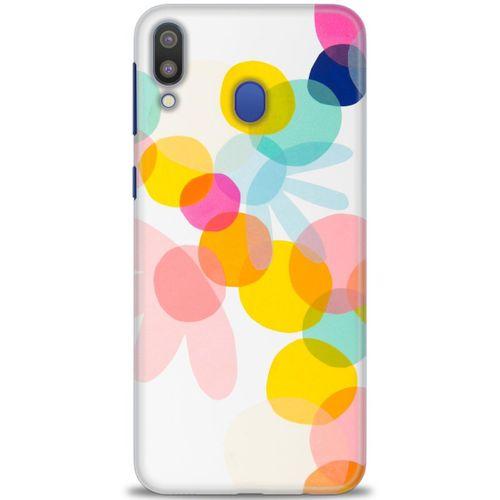 Samsung Galaxy M20 Kılıf HD Baskılı Kılıf - Color Flowers + Tam Ekran Koruyucu