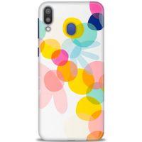 Samsung Galaxy M20 Kılıf HD Baskılı Kılıf - Color Flowers + Tam Ekran Koruyucu