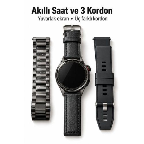 Mesaj Bildirimlerini Görüntüleyen Bluetooth Bağlantılı Şarjlı Akıllı Saat