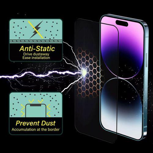 İphone 14 Pro Max - Antistatik Cam Tam Kaplayan Ekran Koruyucu