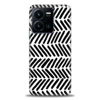 Xiaomi Redmi Note 12 Pro 5G Kılıf HD Baskılı Kılıf - Siyah Çubuklar + Tam Ekran Koruyucu