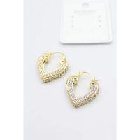 Taşlı Küpe - Altın