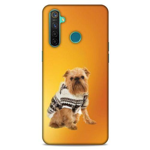 Oppo Realme 5 Pro Kılıf Köpek Kıyafetleri (28) Arka Kapak Brüksel Griffonu Hırka