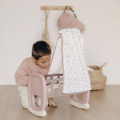 Eğitici Çocuk 7600220373 Smoby Baby Nurse Oyuncak Bebek için Sallanan Beşik Oyun Seti +18 ay