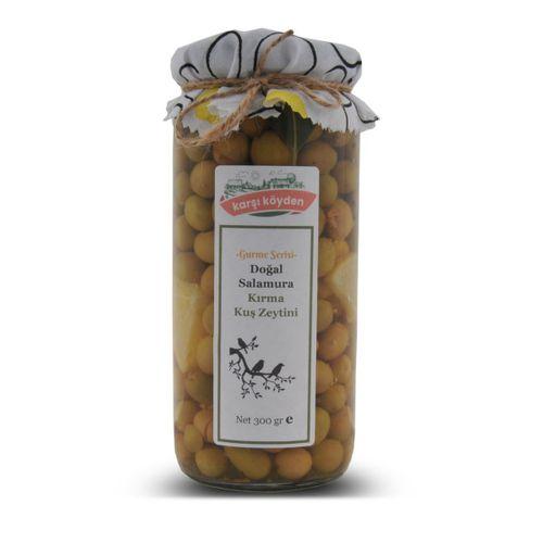 Karşı Köyden Gurme Serisi Kırma Kuş Zeytini - Edremit (400gr - Cam Kavanoz)
