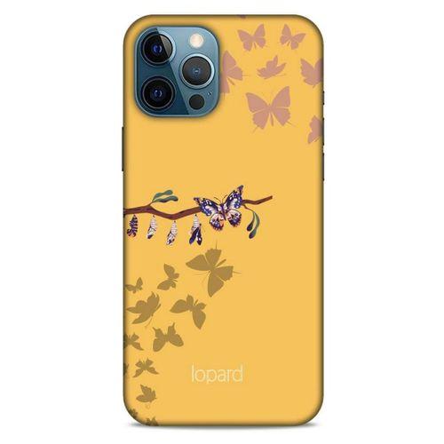 Apple iPhone 12 Pro Max Kılıf Kelebek Etkisi (46) Core Armor Kılıf Yeşil Sarı