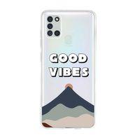 Samsung A21S Good Vibes Premium Şeffaf Silikon Kılıf