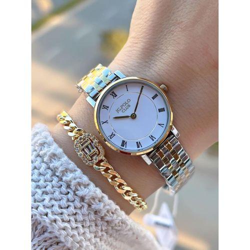 Jg.Polo Club Çelik Kasa & Kordon Kararma Ve Renk Atma Yapmaz Kadın Kol Saati+Bileklik JG015809.4