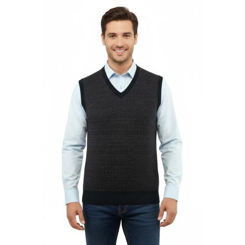 Erkek V Yaka Süveter Çelik Örgü Regular Kalıp 5206H BGL-ST04841