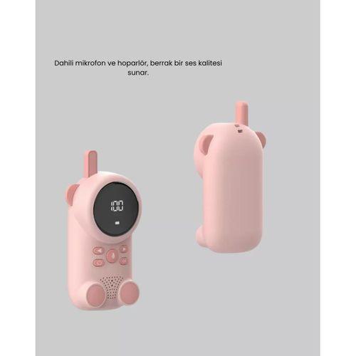 Bebek Telsizi Lcd Ekran Vox İki Yönlü İletişim Usb Şarj Hafif