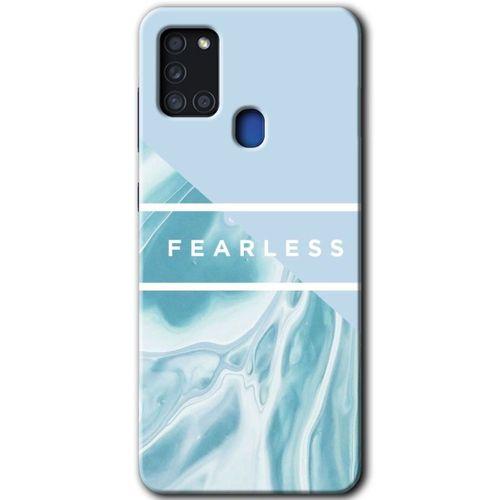 Samsung Galaxy A21s HD Baskılı Kılıf + 9D Tam Ekran Koruyucu - Fearless