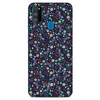Samsung Galaxy M30s Kılıf Kelebek Etkisi (8) Baskılı Kılıf Turkuaz Beyaz