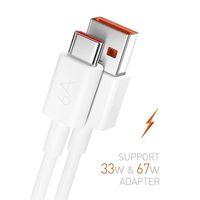 Powerway M6 Type-C To USB-A PD 67 Watt 6 Amper 1 Metre Şarj Data Kablosu