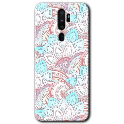 MRCİLETİSİM Oppo A5 2020 Kılıf Baskılı Kapak - Çin Mandala 1 + 5D Tam Kaplayan Cam
