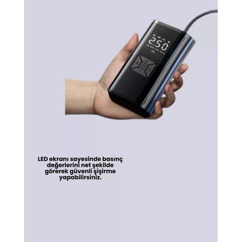 80w Kablosuz Dijital Ekranlı Taşınabilir Lastik Şişirme Pompası