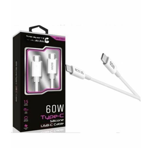 60w Usb-c Type-c Silikon Şarj Kablosu Hızlı Şarj, Dayanıklı Ve Esnek Tasarım, Tüm Usb-c Cihazlarla Uyumlu