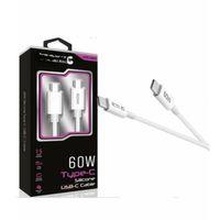 60w Usb-c Type-c Silikon Şarj Kablosu Hızlı Şarj, Dayanıklı Ve Esnek Tasarım, Tüm Usb-c Cihazlarla Uyumlu