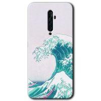 Oppo Reno 2z Kılıf HD Desen Baskılı Arka Kapak + Temperli Cam - Dalga