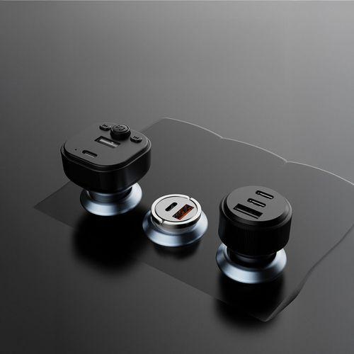 Lenyes CA60 Hızlı Şarj Özellikli Dual Type-C + USB-A Portlu Mini Araç Şarj Aleti PD 45W