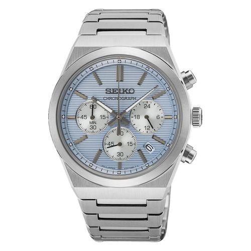 Seiko SSB459P1 Quartz Çelik Gri Açık Mavi Kadran 10 ATM 40 mm Erkek Kol Saati